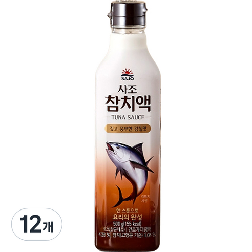 사조 참치액, 500g, 12개