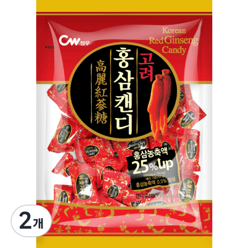 청우 고려 홍삼캔디, 150g, 2개