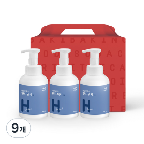 레인보우샵 핸드워시 무향, 300ml, 9개