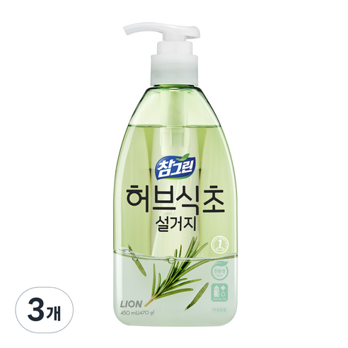참그린 허브식초 설거지 주방세제, 470g, 3개