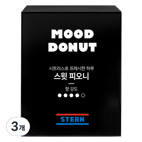 스턴 무드도넛 차량용 방향제 리필, 3개, 스윗피오니