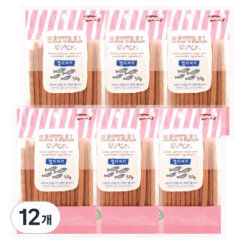 굿데이 고양이 내츄럴 스낵, 멸치, 50g, 12개