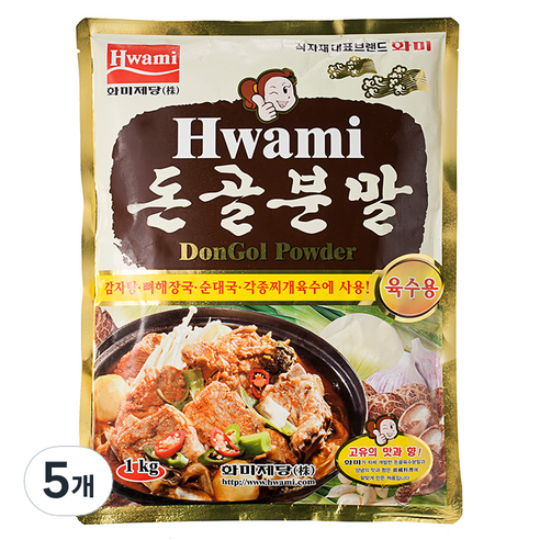 [화미] 돈골분말, 1kg, 5개