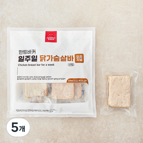 한트바커 일주일 닭가슴살바 오리지널, 114g, 5개, 5개입