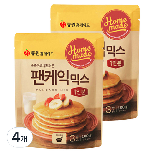 큐원 홈메이드 팬케익 믹스, 4개, 100g