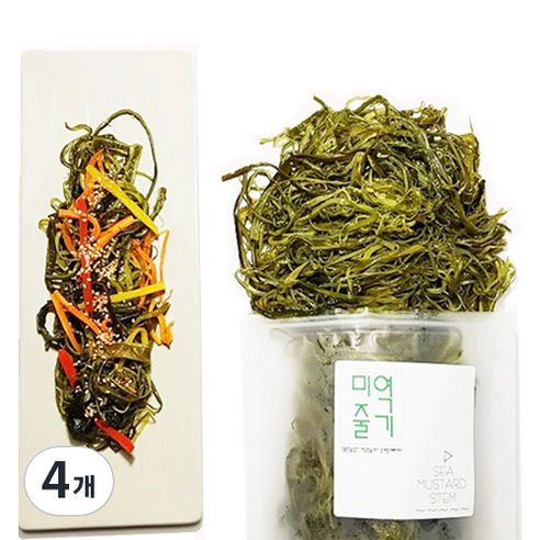 우진수산 염장 미역줄기, 1kg, 4개
