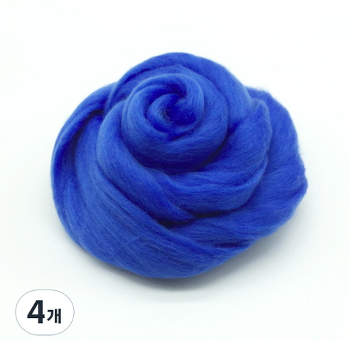 위빙 / 마크라메 재료 펠트실 50g, 28 블루, 4개