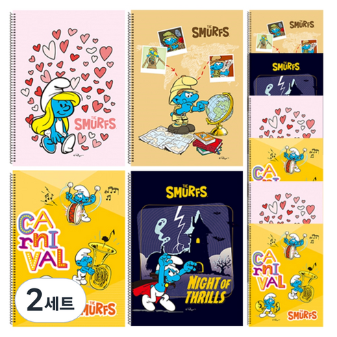 영아트 스머프 영어노트 넓은칸 10p세트, 혼합색상, 2세트