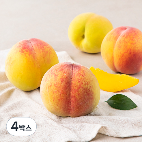 한옥토 국내산 GAP 인증 부드러운 황도복숭아, 1.25kg(4~6입), 4박스