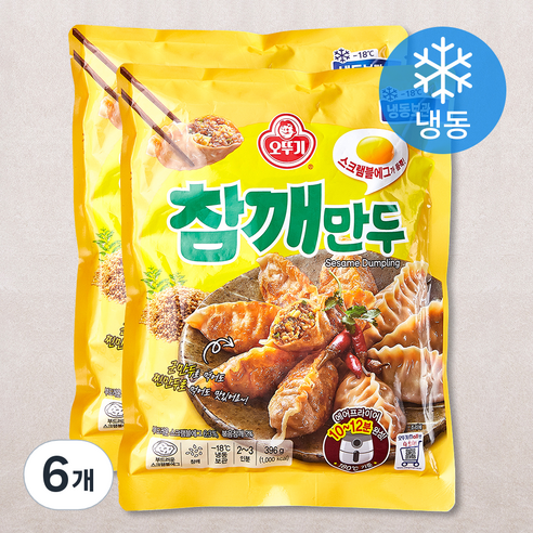 오뚜기 참깨만두 (냉동), 396g, 6개