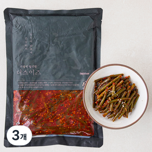디스이즈 양념 마늘쫑무침, 1kg, 3개