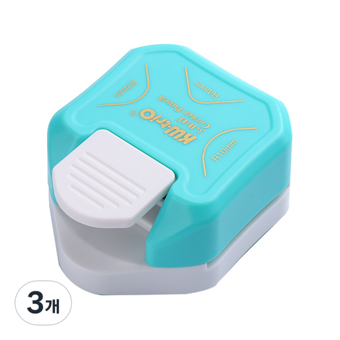 케이더블유트리오 귀돌이 펀치, 혼합색상, 3개