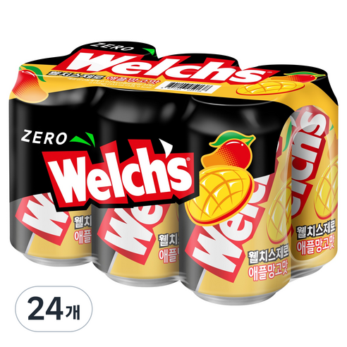 웰치스 제로 애플망고맛, 24개, 355ml
