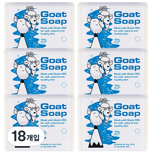 고트솝 오리지널 산양유 비누, 100g, 18개