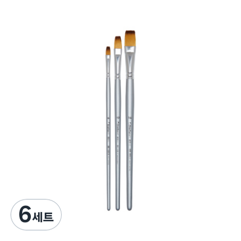 신한 아티스트 브러시 855NS 평붓 3종 세트, 6호 + 12호 + 16호, 6세트