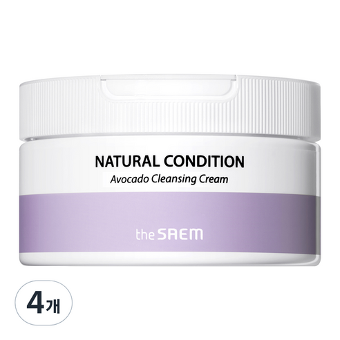 더샘 내추럴 컨디션 아보카도 클렌징 크림, 300ml, 4개