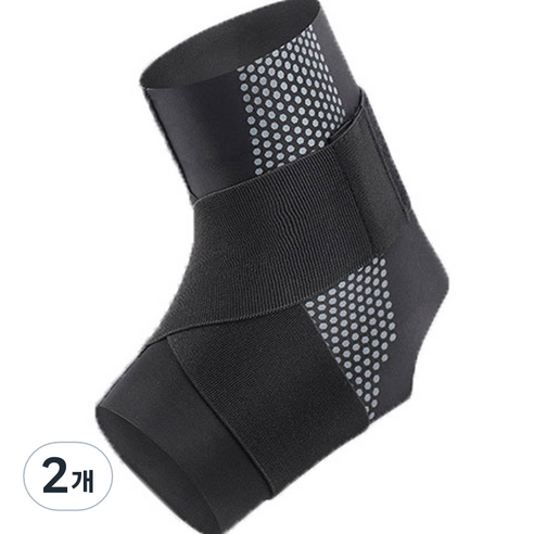 순잠 셀프케어 발목보호대 왼발 블랙, 2개