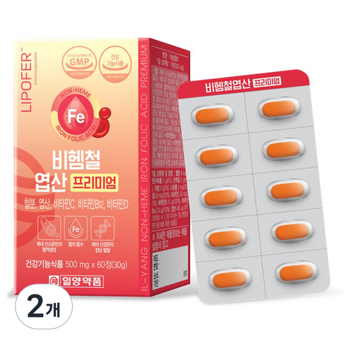 비헴철엽산 프리미엄 30g, 1개, 60정 미라클헴철임산부철분제어린이철분