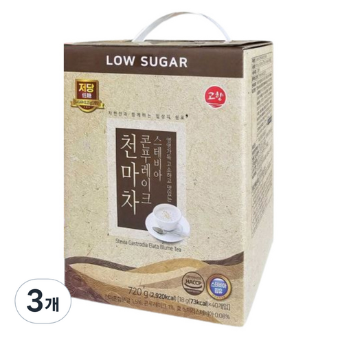 고향 스테비아 콘푸레이크 천마차, 18g, 3개, 40개입