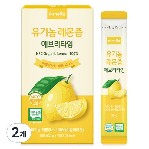 머거요 NFC착즙 레몬즙 에브리타임, 2개, 300g
