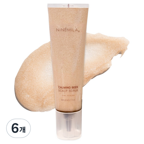 나인밀라 카밍비어 두피 스크럽, 200ml, 6개