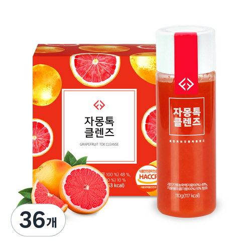 소울네이처푸드 클린케어 자몽톡 클렌즈 주스, 110g, 36개