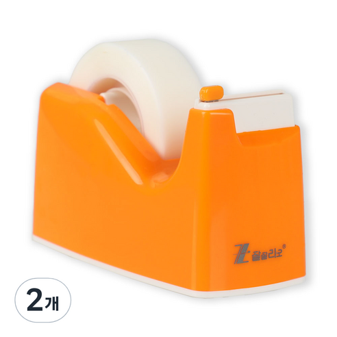 잘잘리오 미니 자동 안전 어린이 테이프 디스펜서 레인보우, 오렌지, 2개
