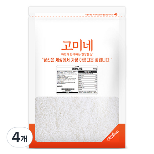 고미네 코코넛가루, 300g, 4개