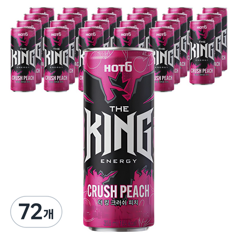 핫식스 더 킹 크러쉬피치, 355ml, 72개