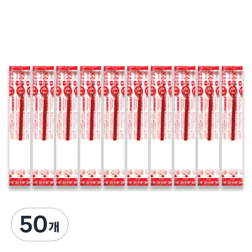 제브라 젤잉크 JK 리필심 0.4mm, 적색, 50개