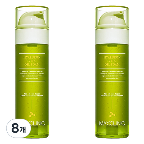 맥스클리닉 히알루론 비타 클렌징 오일 폼, 110g, 8개