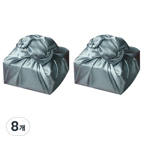 통샵 실크 홑 포장 보자기 130 x 130 cm, 블루그레이(644), 8개
