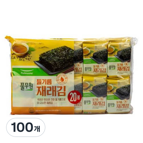 풀무원 재래 도시락김, 5g, 100개