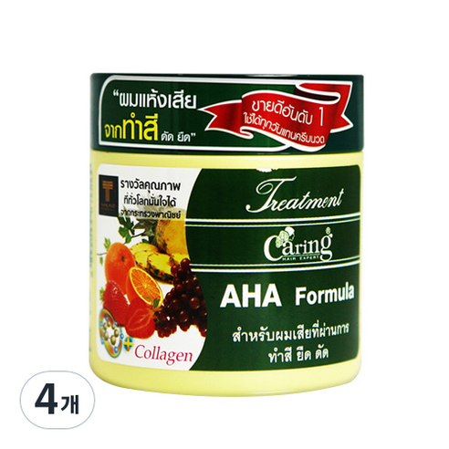 케어링 아하 포뮬라 헤어 트리트먼트 대용량, 500ml, 4개