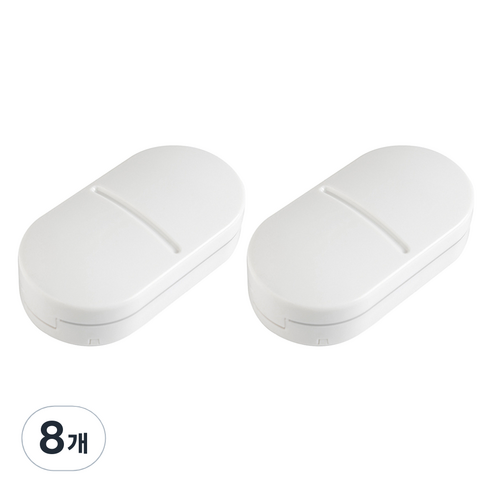 그린리빙 휴대용 튼튼한 알약커팅기 화이트, 8개