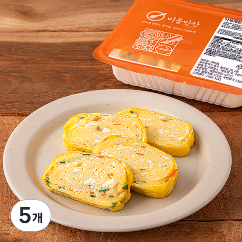 비움 야채 계란말이, 180g, 5개