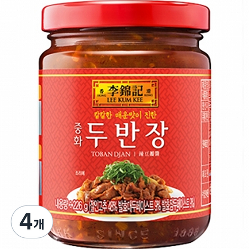 오뚜기 이금기 중화 두반장소스, 226g, 4개