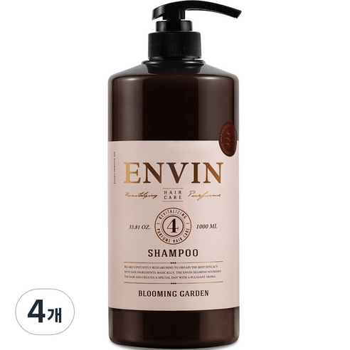 앙방 약산성 퍼퓸 헤어케어 샴푸 블루밍가든, 1000ml, 4개