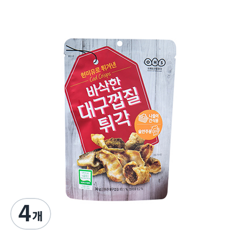 오희숙 전통부각 바삭한 대구껍질 튀각, 30g, 4개