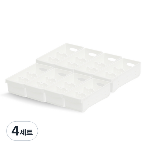 라이피스트 이지핏 다용도 수납 정리함 6호 8p, 화이트, 4세트