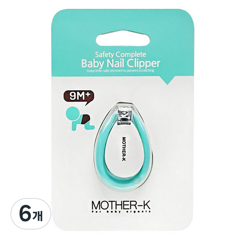 마더케이 영유아 손톱깎이, 민트, 6개