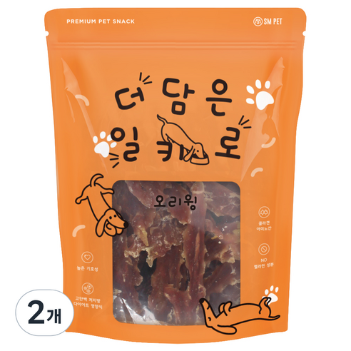 반려동물 더담은 오리윙 수제간식, 오리, 1kg, 2개