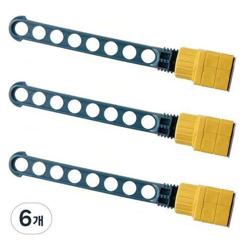 몰투유 공간 활용 틈새 옷걸이 거치대, 네이비, 6개