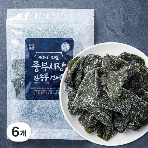 주일 40년 외길 중부시장 김종풍 염장 쌈다시마, 320g, 6개