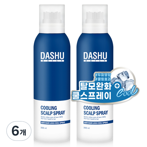 다슈 데일리 두피 쿨링 스칼프 스프레이, 6개, 200ml