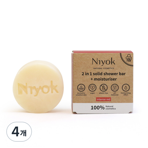 니욕 샤워바 인텐스레드, 80g, 4개