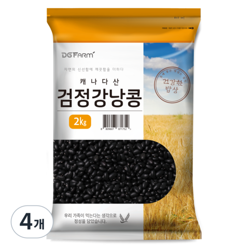 대구농산 검정강낭콩, 2kg, 4개