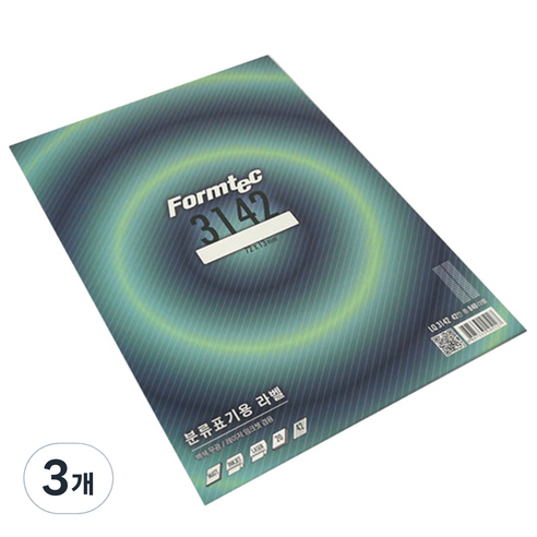 폼텍 전산 분류표기용 라벨지 72 x 13 mm LQ-3142, 42칸, 60개