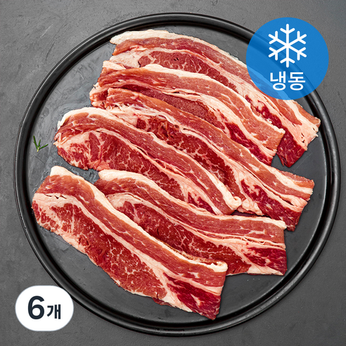 데일리이츠 MAUM 미국산 우삼겹 소양지 구이용 (냉동), 1kg, 6개