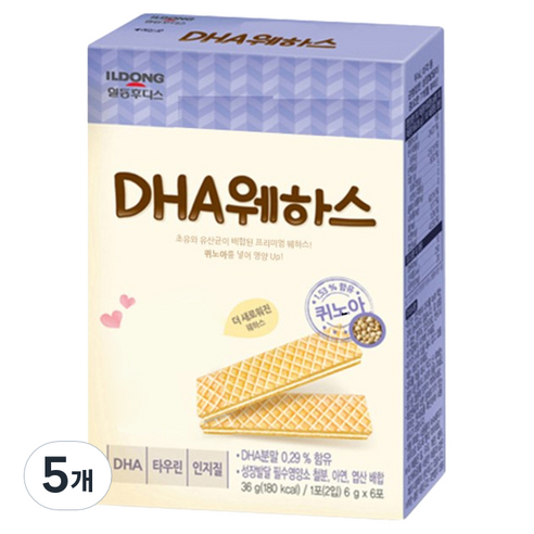 일동후디스 아기밀냠냠 DHA웨하스, 36g, 5개